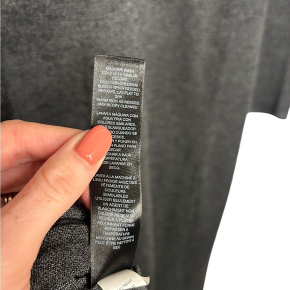 White House Wool Blend Open Front Long Cardigan Long Sleeve Lightweight Gray M - Picture 9 of 13